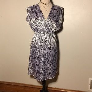 Unique bubble print silky empire dress, small